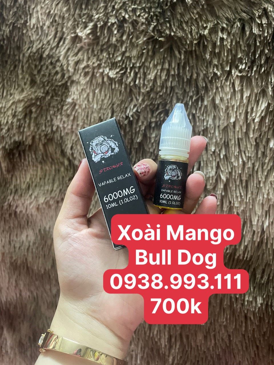 CBD Juice Relax Bull Dog Xoài FUNJUICE.VN / Vape Tinh Dau oil CBD THC HCM Vietnam