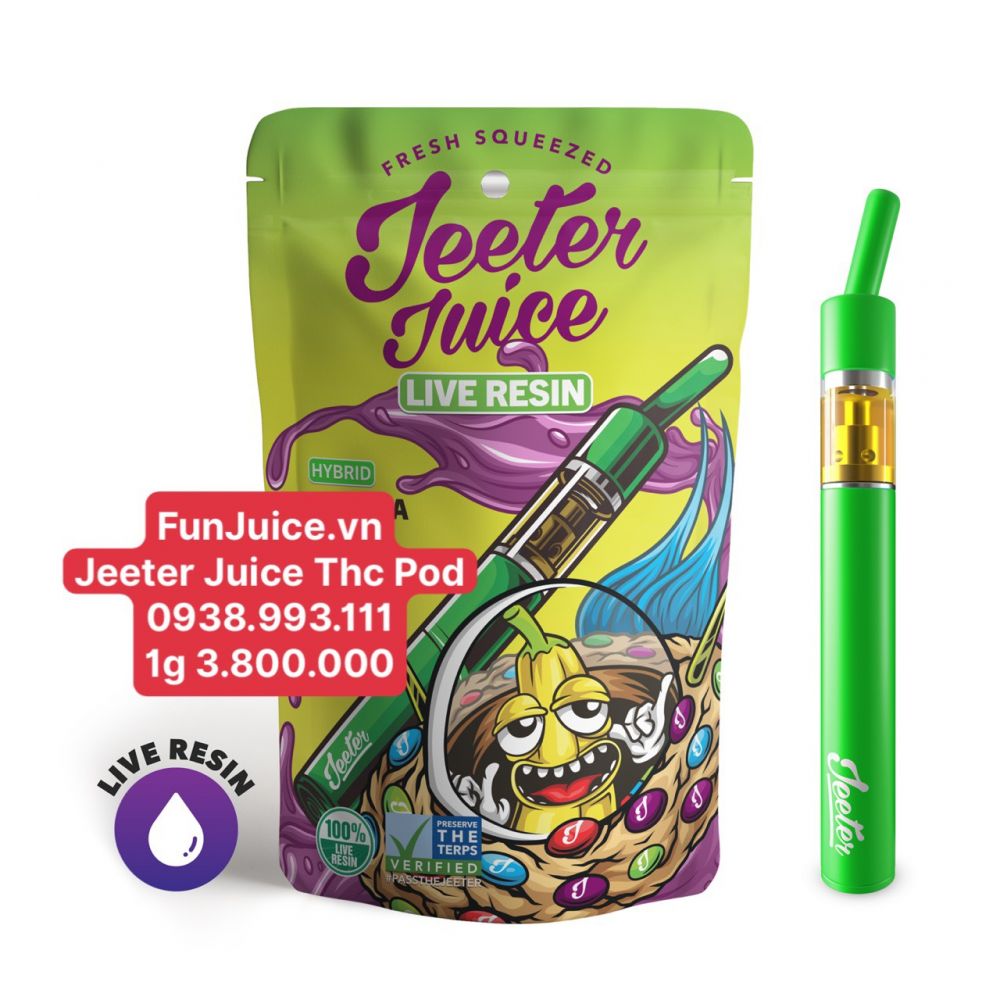 Jeeter Juice Live Resin Disposable Pod 1G THC POD THC FUNJUICE.VN / Vape Tinh Dau oil CBD THC HCM Vietnam
